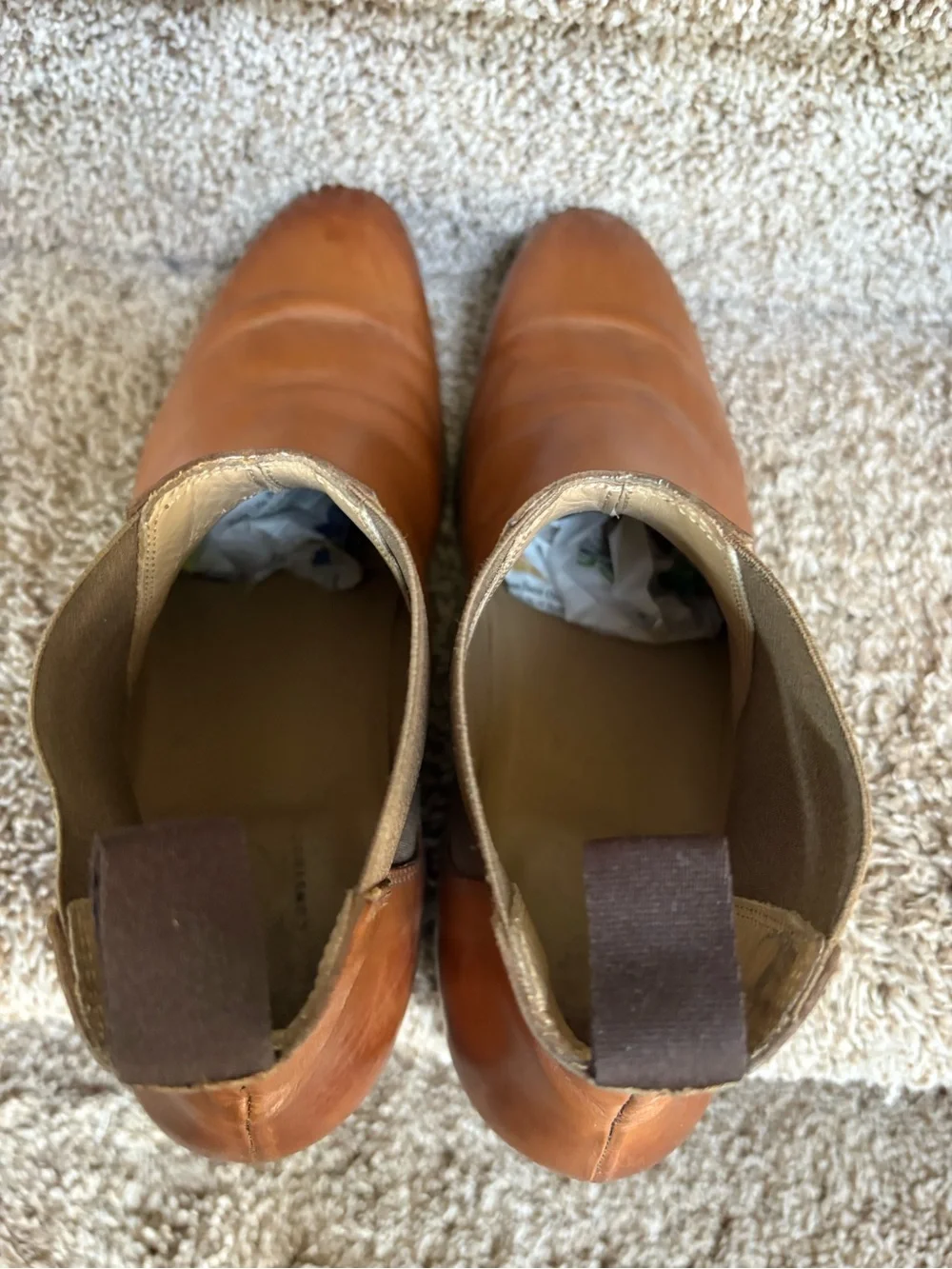Bexley Cheyne Men's Tan Leather Chelsea Boots - Slip-On Dress Boot